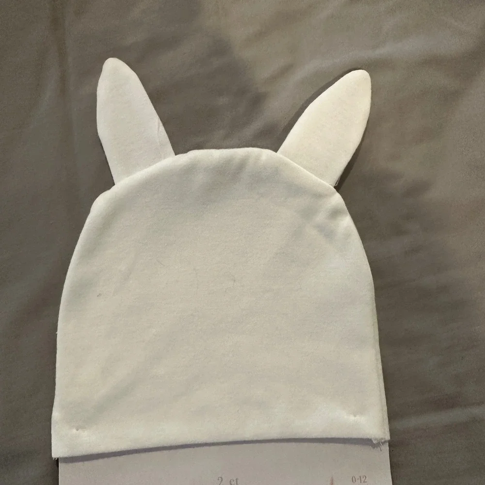 Happy Easter Baby Bib and Bunny Ear Hat Set White 0-12 Months 2‎ Piece Holiday